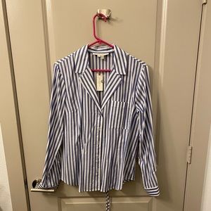 Anthropologie Striped Button Down Shirt